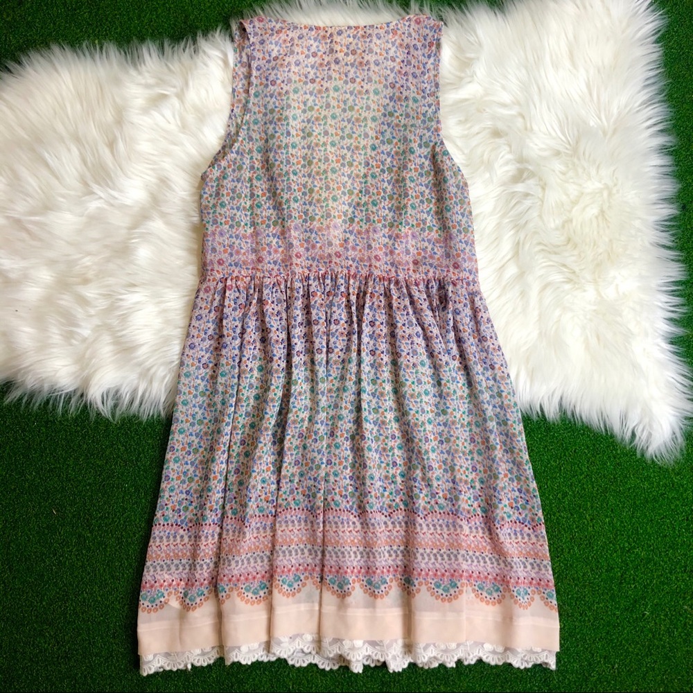 Anthropologie Maeve Floral Print V-Neck Dress - Picture 6 of 7